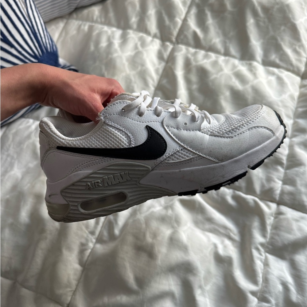 White and Black Air Max Sneakers